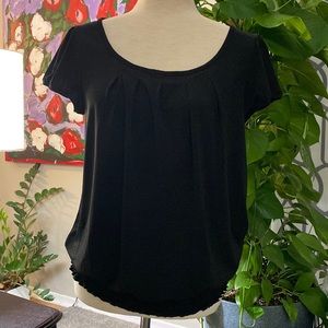 Black top with Gathered Waist